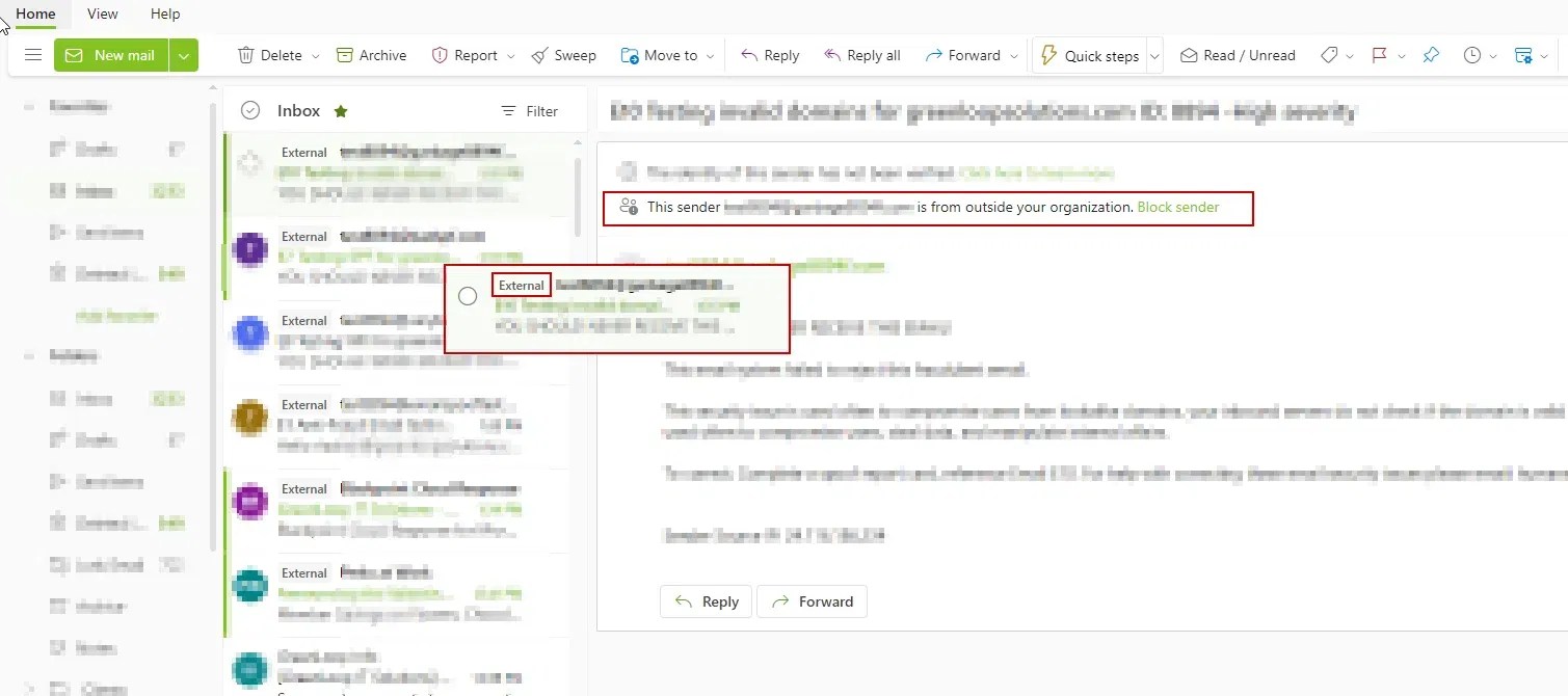 FAQ “External” tag and mailtip in Office 365 GreenLoop IT Solutions