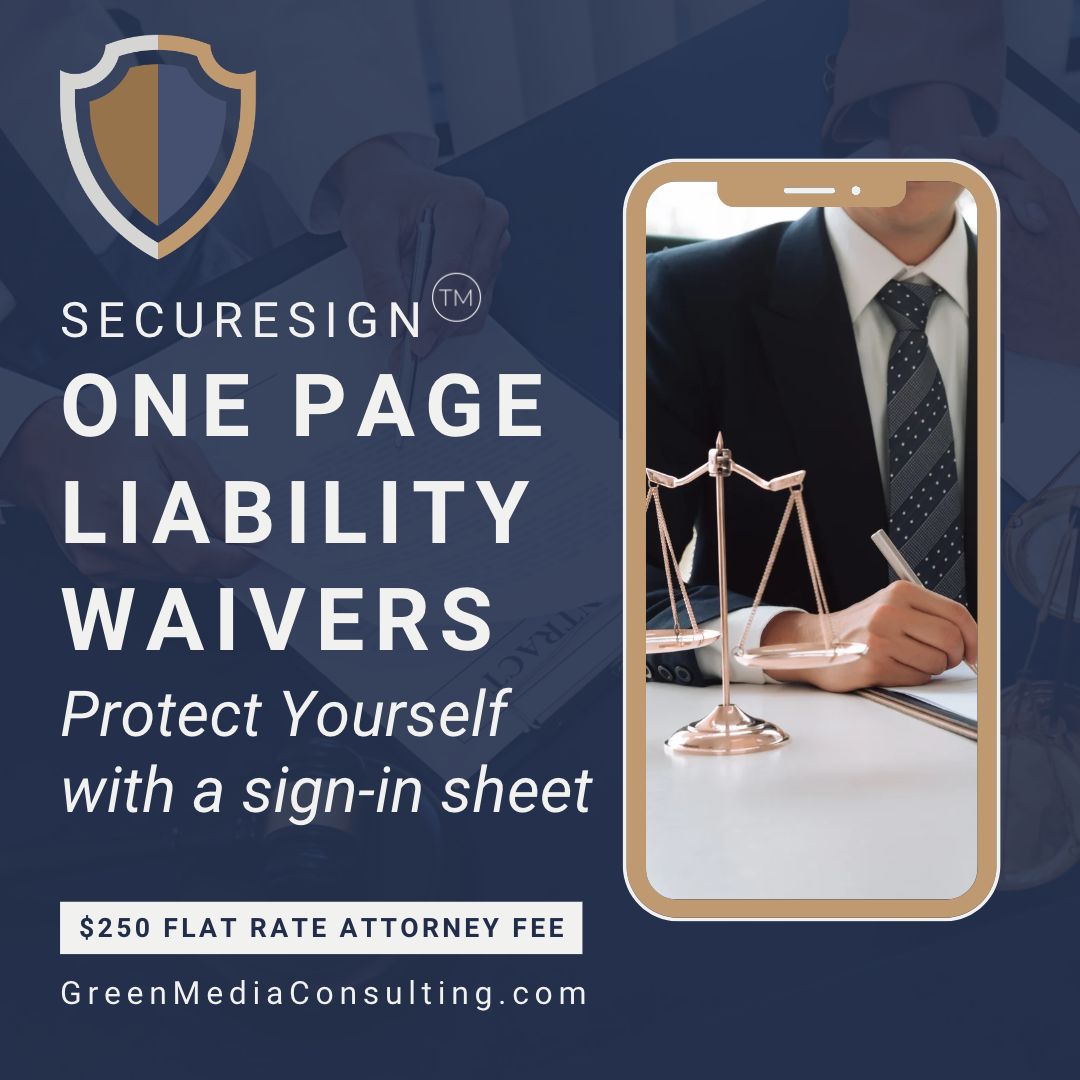 OnePage Liability Waivers for a Flat Attorney Fee SecureSign