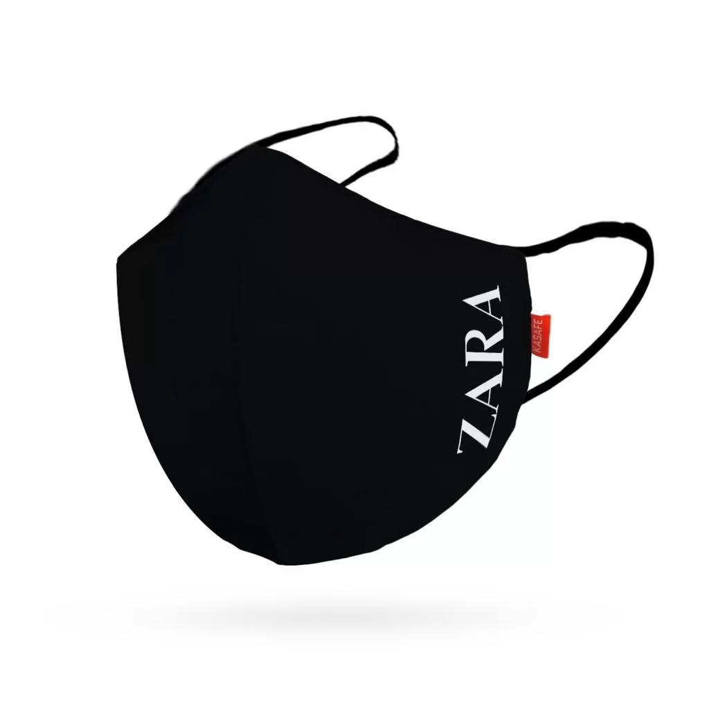 Vertical ZARA Face Mask For Adults Green O Ganic