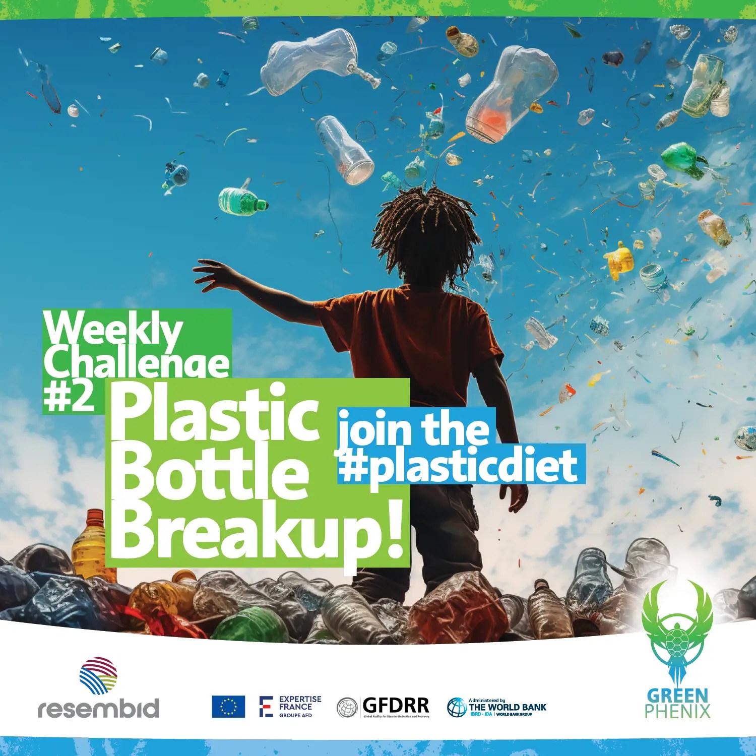Plastic Diet Weekly Challenge 2 Plastic Bottle Breakup · Green Phenix