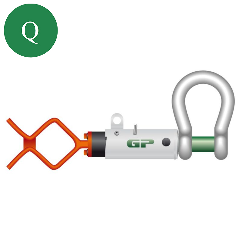 Green Pin® Guided ROV Shackle F Handle Green Pin UK