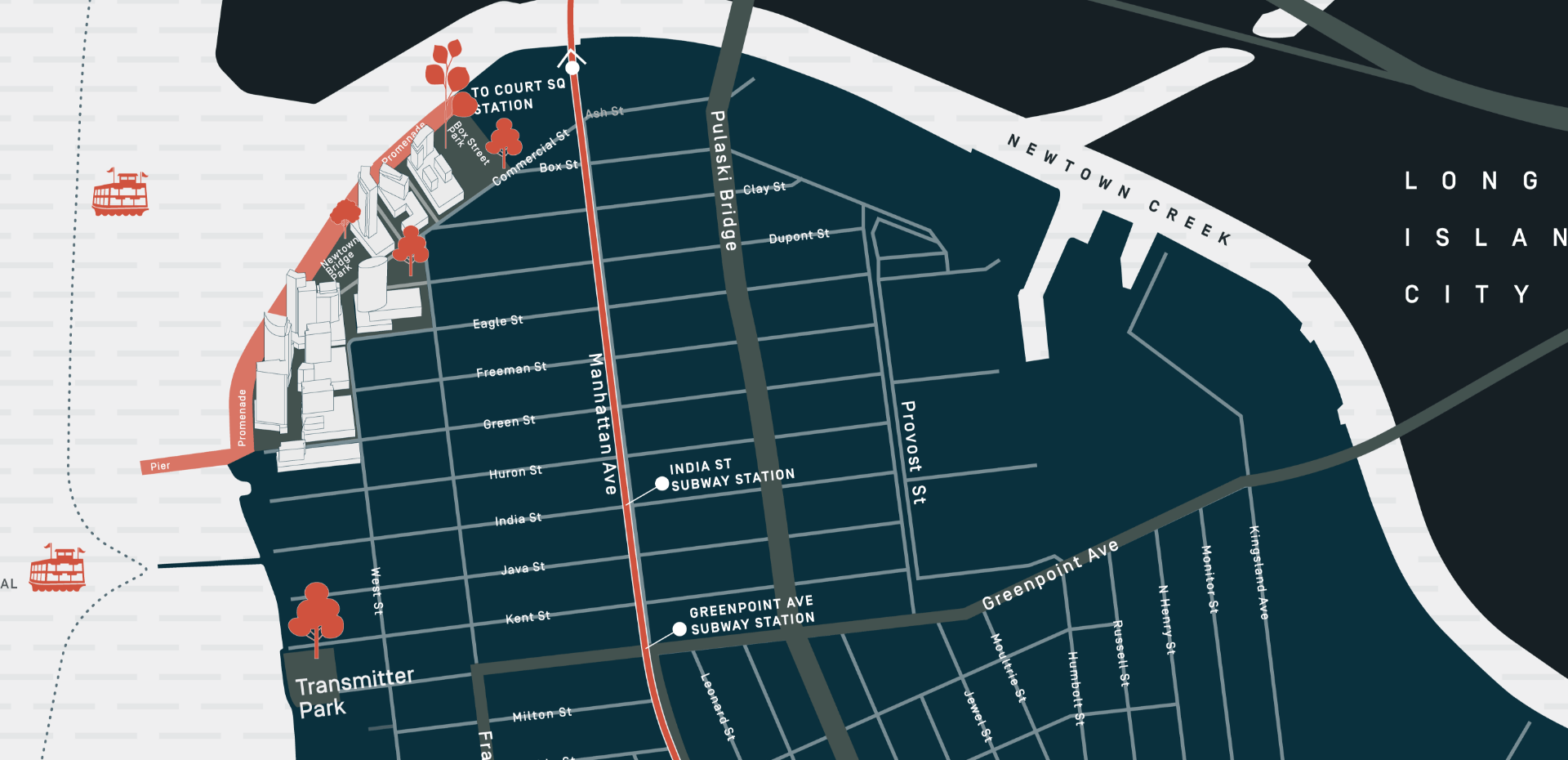 Map Greenpoint Landing