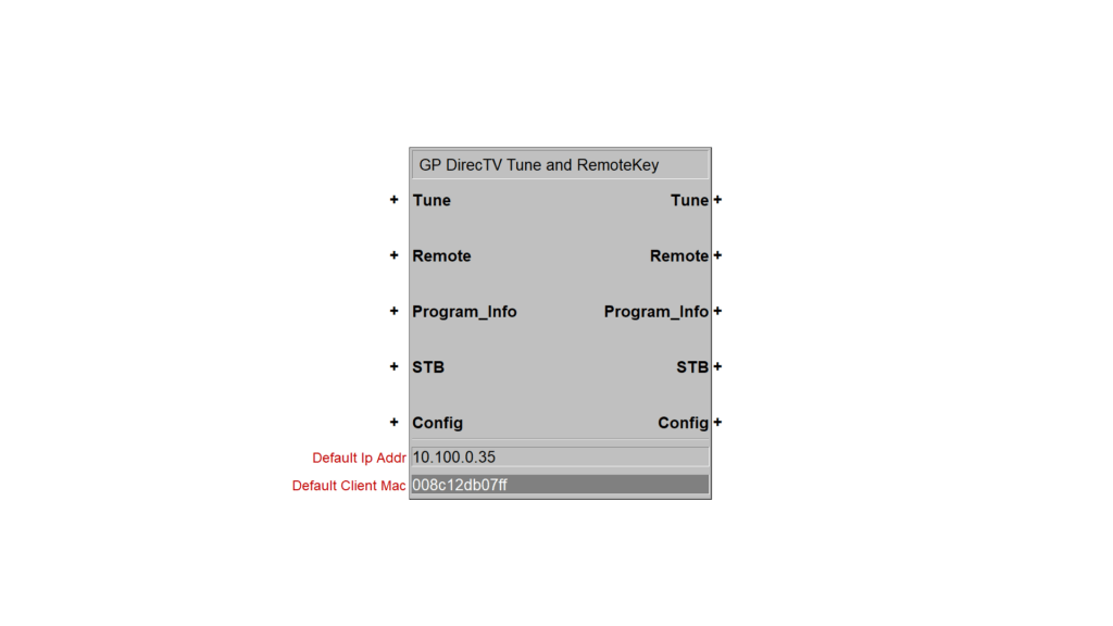 DirecTV Set Top Box IP Control GreenPoint TDI