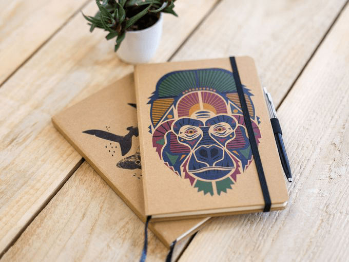 Ways for Lefties to Write in a Custom Spiral Notebooks Green Record