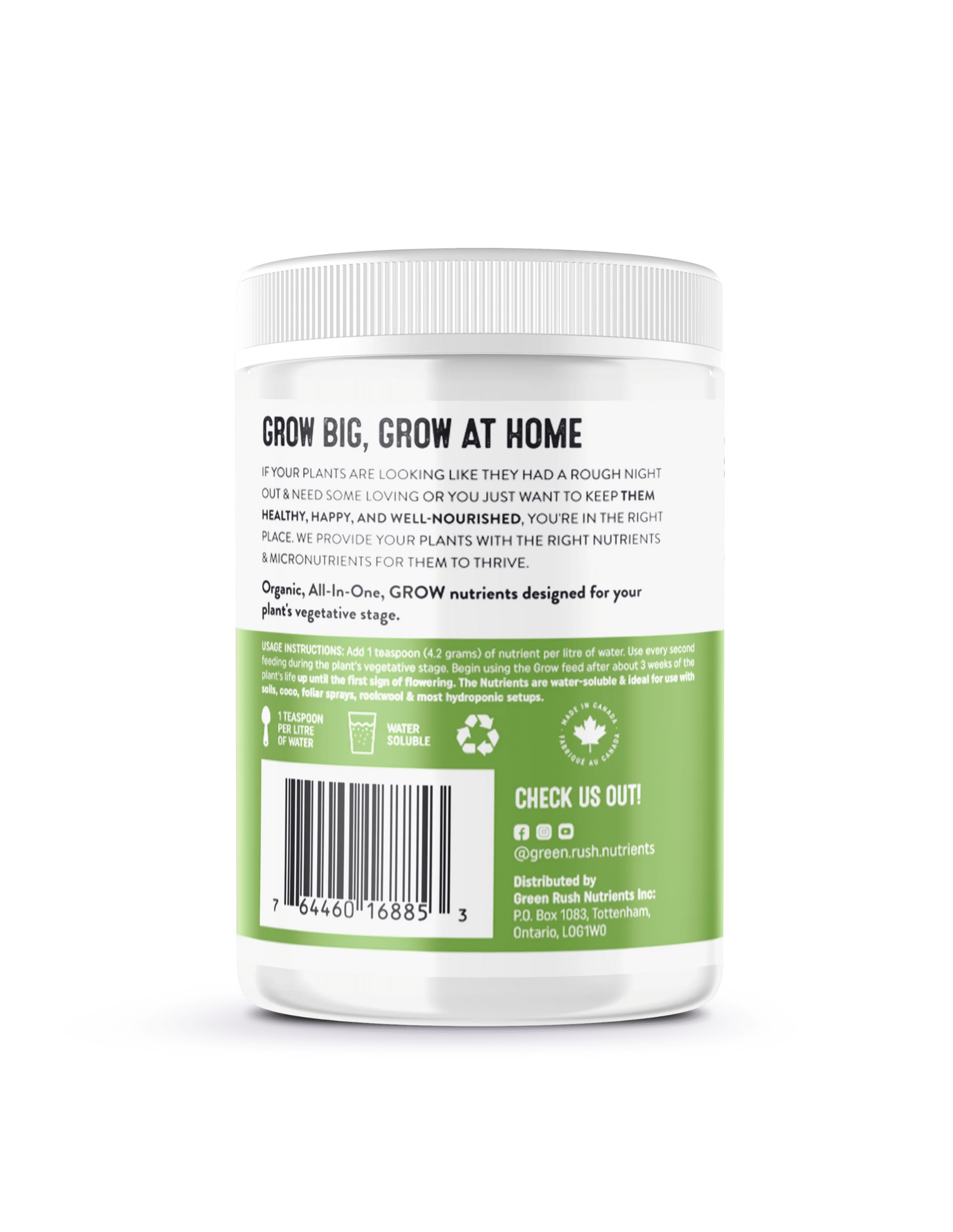 Leafy Green Grow Organic Vegetative Stage Plant Nutrients Green Rush