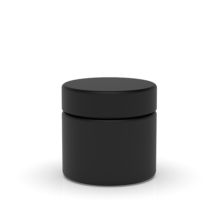 Buy 2 oz CR Matte Black Glass Jars Green Rush Packaging