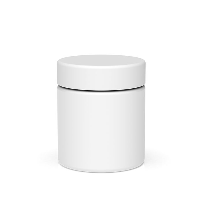 Buy 3 oz Matte White Glass Jars Child Resistant