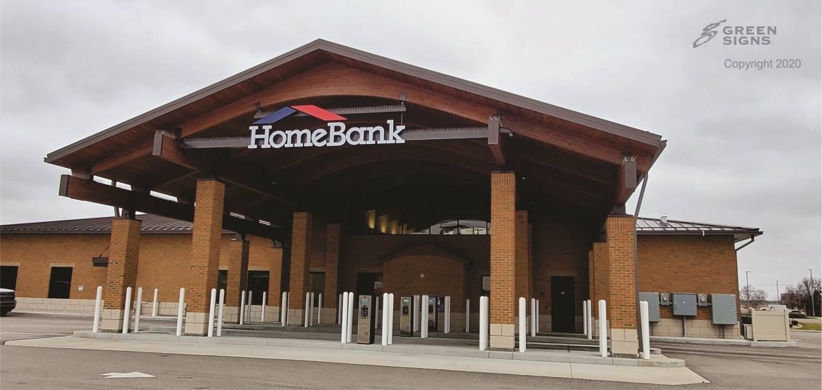 HOME BANK PLAINFIELD IN GSC 750 SERIESINTERNALLY ILLUMINATED CHANNEL