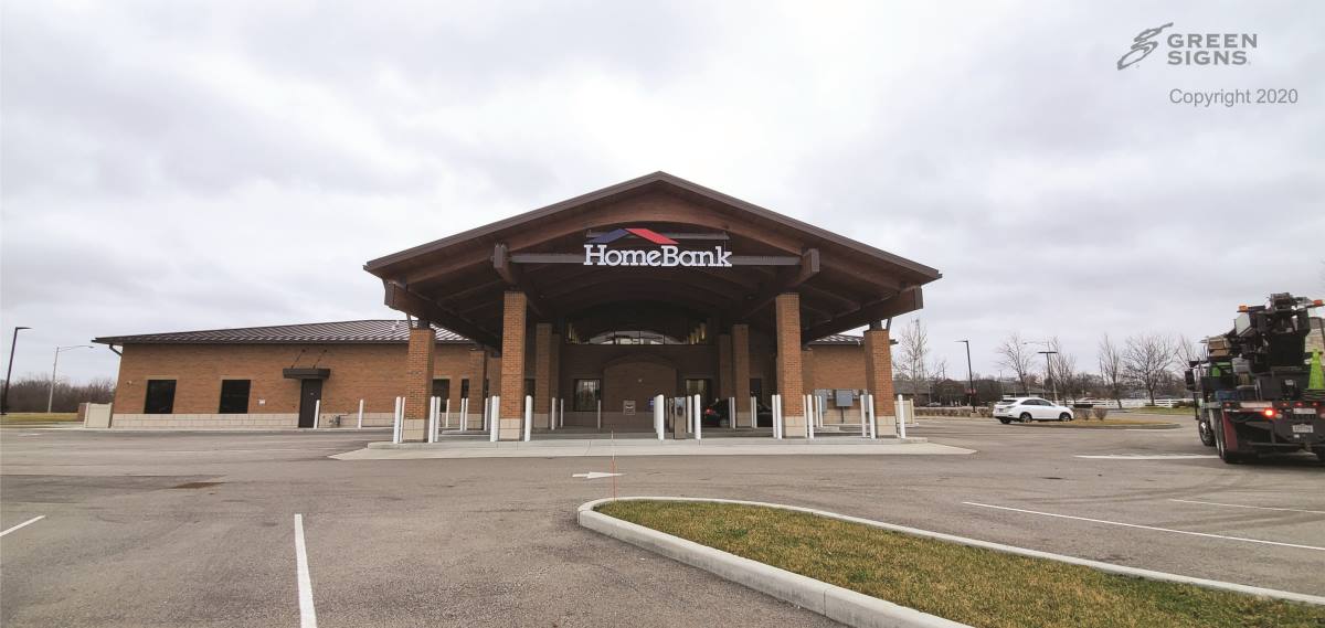 HOME BANK PLAINFIELD IN GSC 750 SERIESINTERNALLY ILLUMINATED CHANNEL