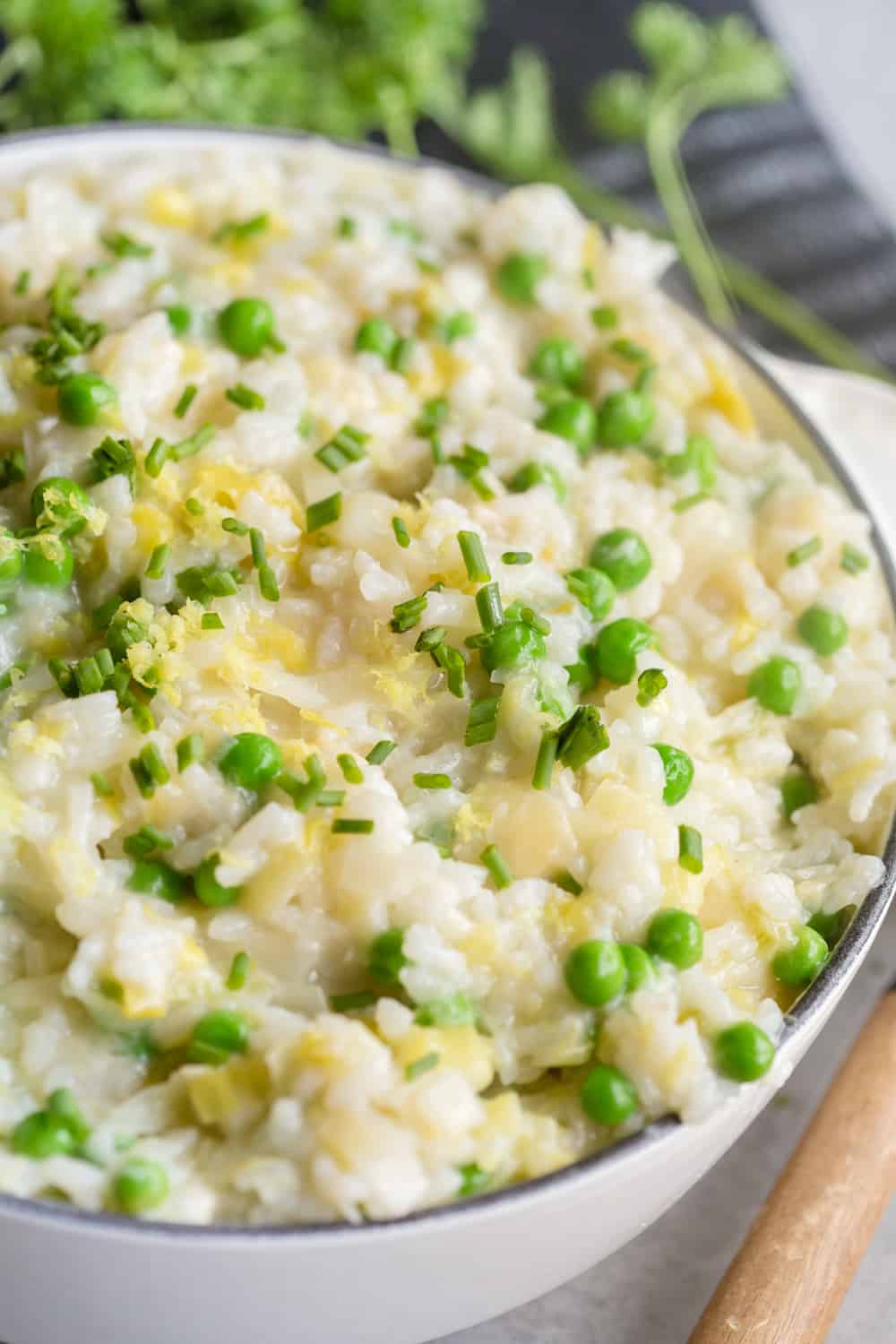 Spring Green Risotto Greens & Chocolate