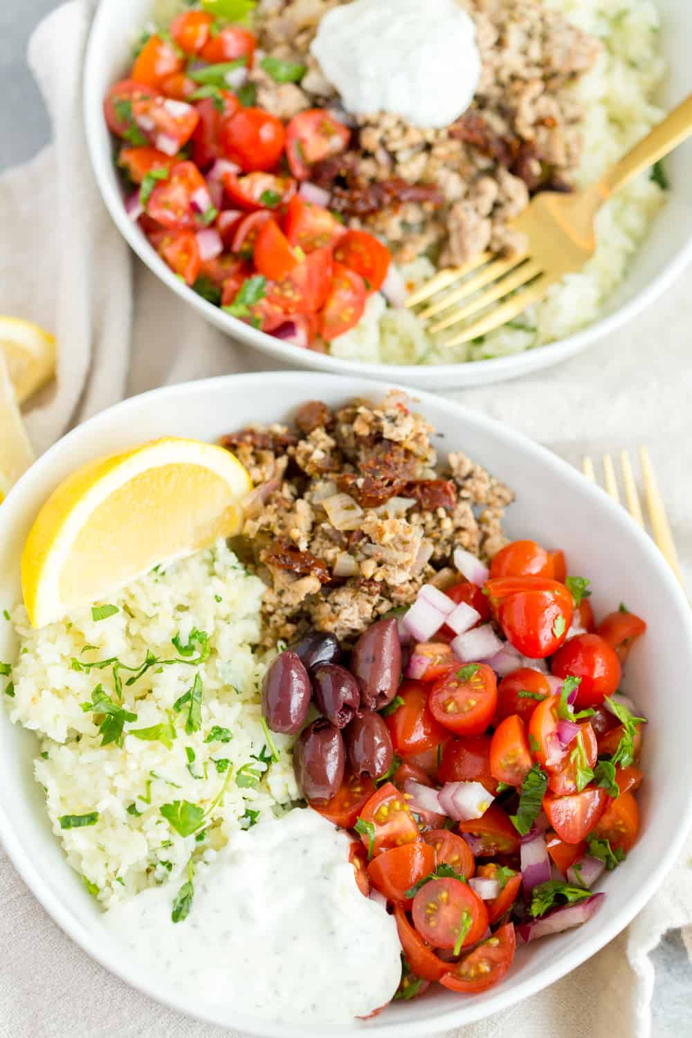 Greek Turkey Rice Bowls Greens & Chocolate