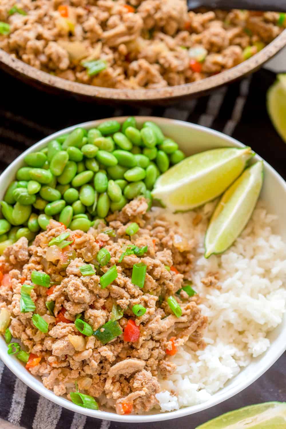 Asian Turkey Rice Bowls greens & chocolate