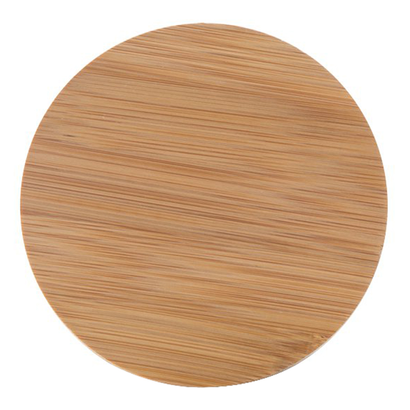 Bamboo Lid for 10oz and 18oz Premium Glass Jar (50 qty.) Green Stack