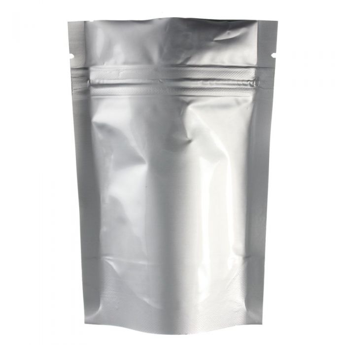 5×8″ Silver Metallic Mylar Bag 8mm Thickness MOQ 1000 Green Stack