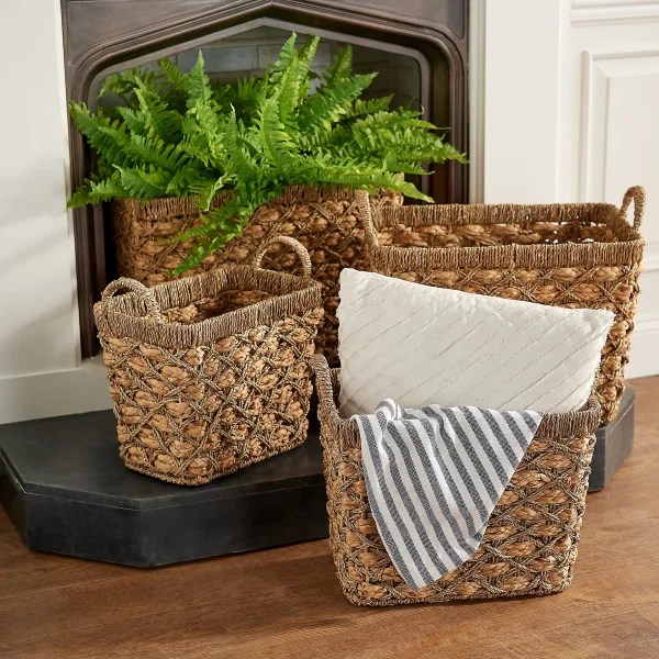 Set of 4 Wholesale Woven Baskets Wholesale Greenvibe Ltd