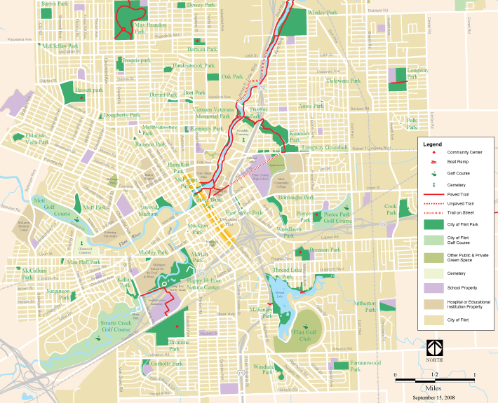City of Flint Parks Map The Greenway Collaborative