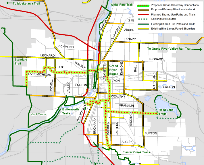 Grand Rapids Bike Plan The Greenway Collaborative