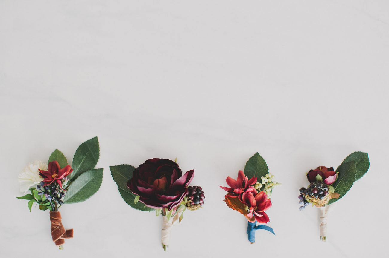 DIY Silk Flower Boutonnieres Green Wedding Shoes