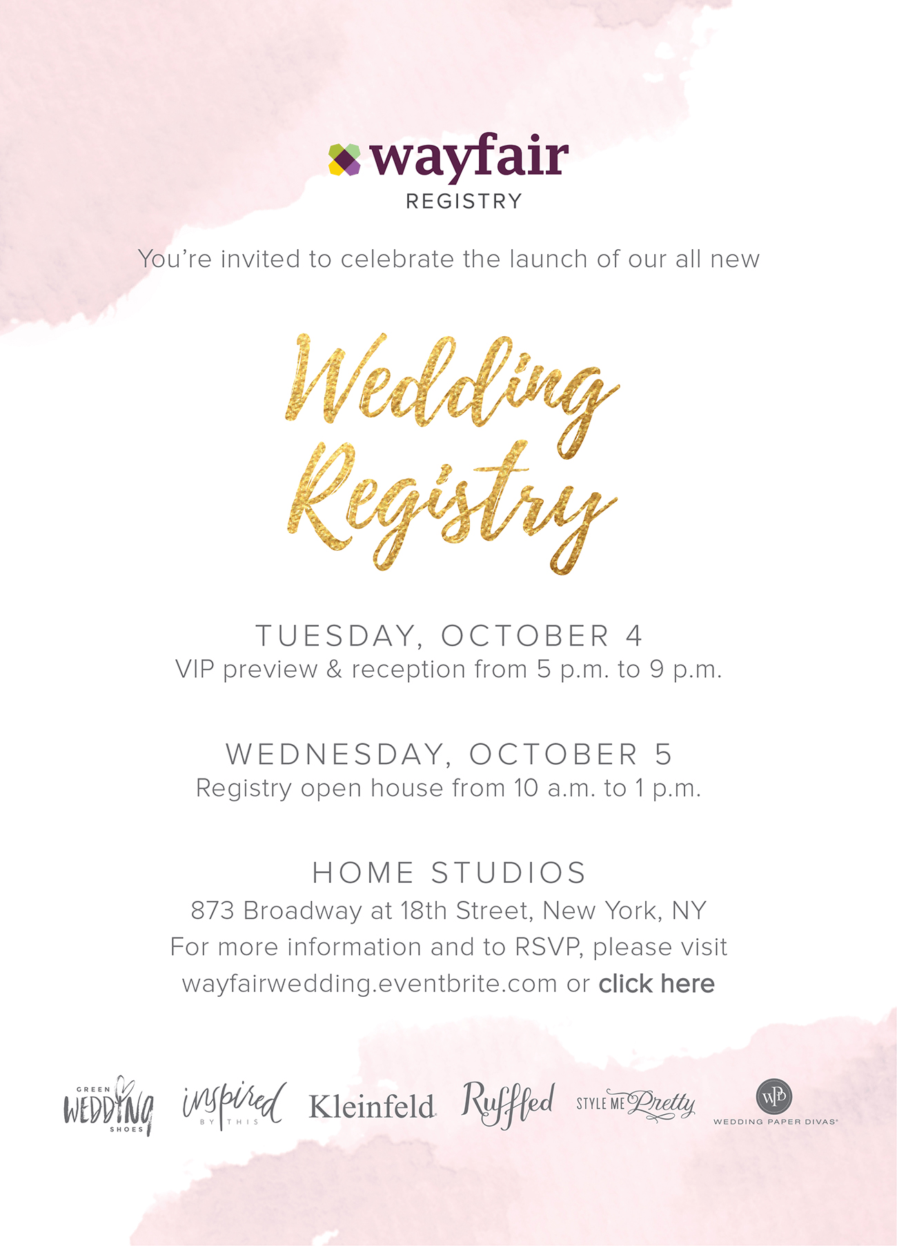 Introducing the Wayfair Registry + Come Join Us at the Launch Party in