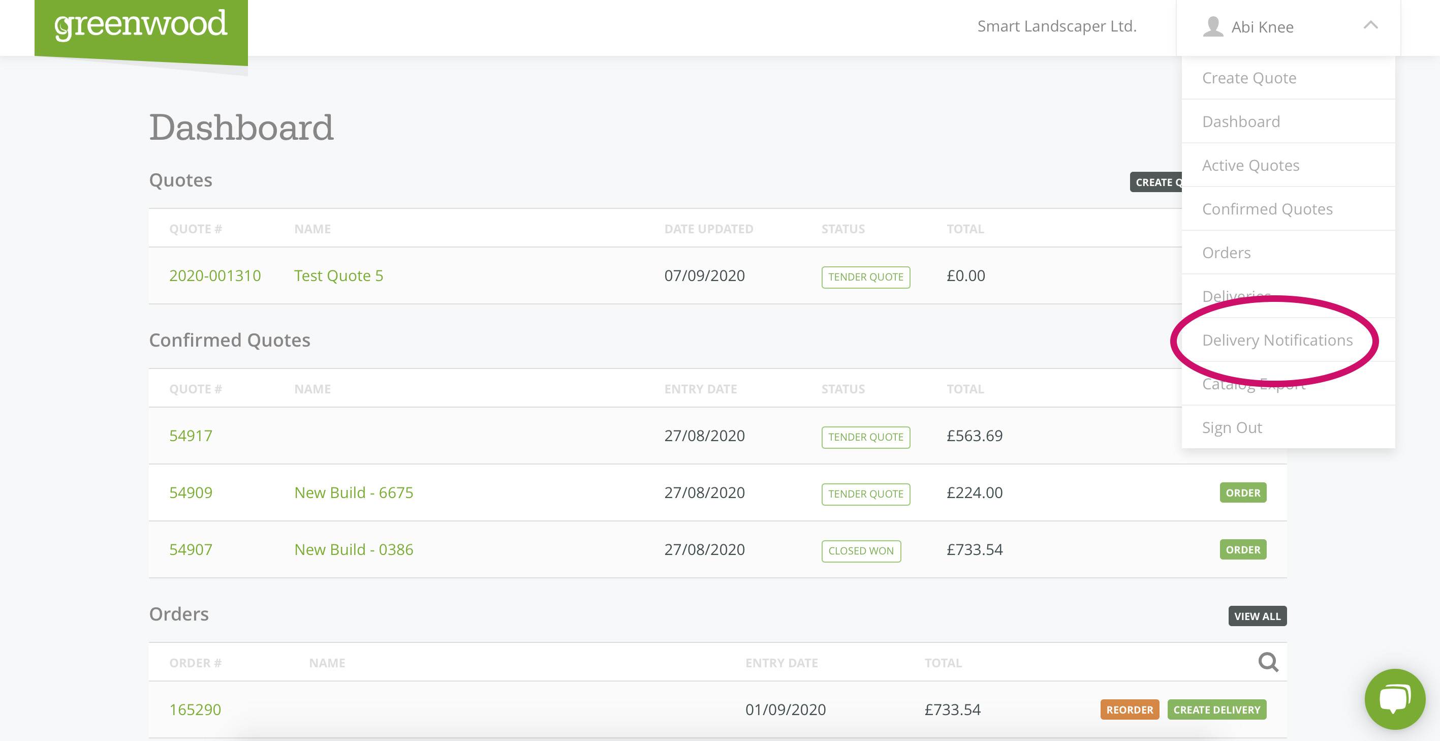Set Up Delivery Notifications Greenwood Plants