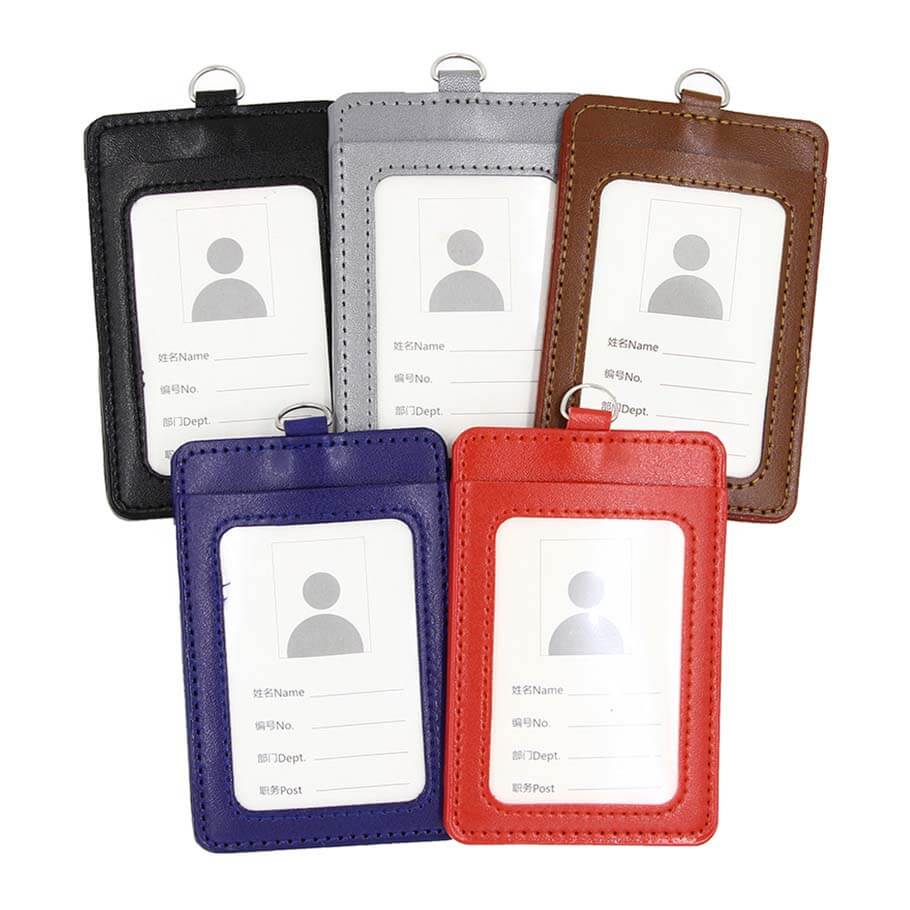 PU Leather ID Card Holder (PU02) Lanyard ID Card Holders Malaysia