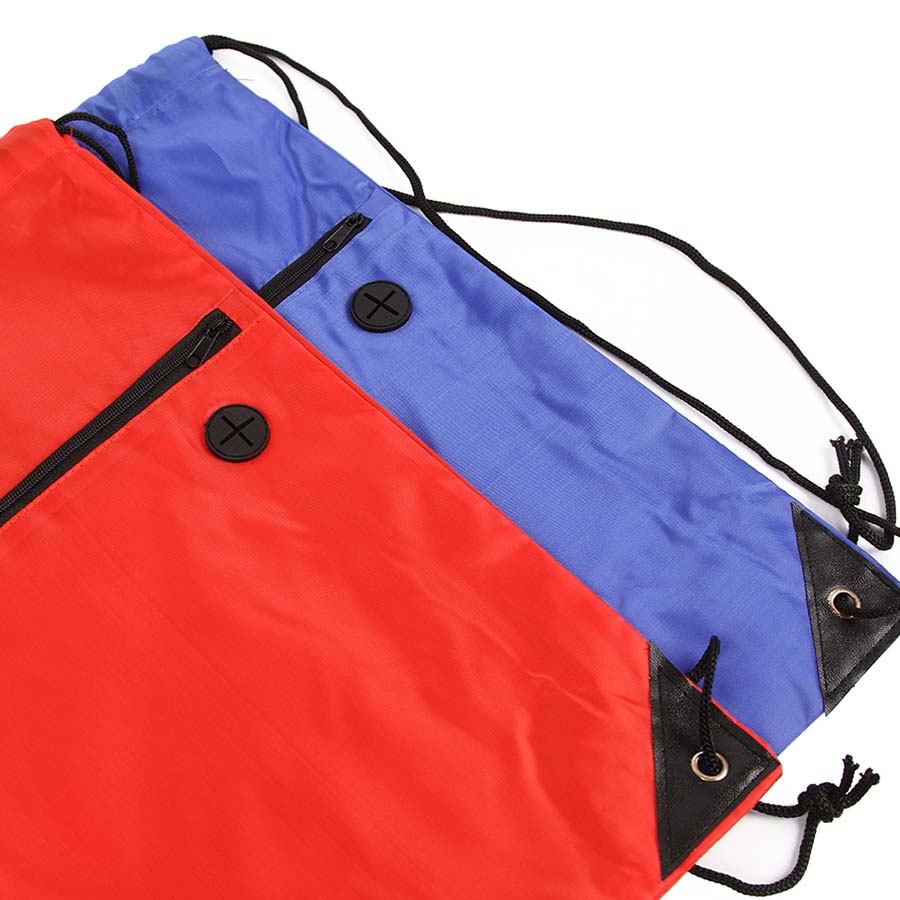 Nylon Drawstring Bag with Zip (DS2) Greenworks Eco Bags Malaysia