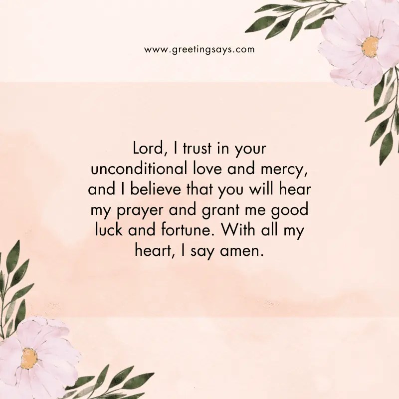50+ Powerful Prayers For Good Luck Greeting Says