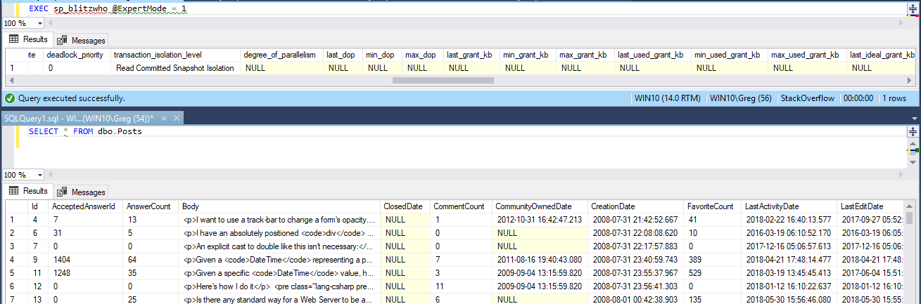 Using NoLock makes Read Committed Snapshot Isolation revert to Read