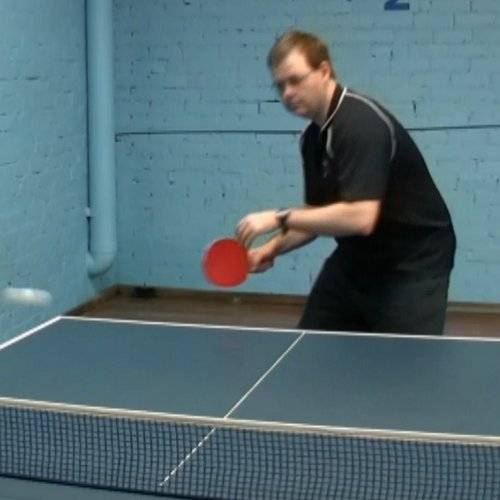 Forehand Push Front View Greg's Table Tennis Pages