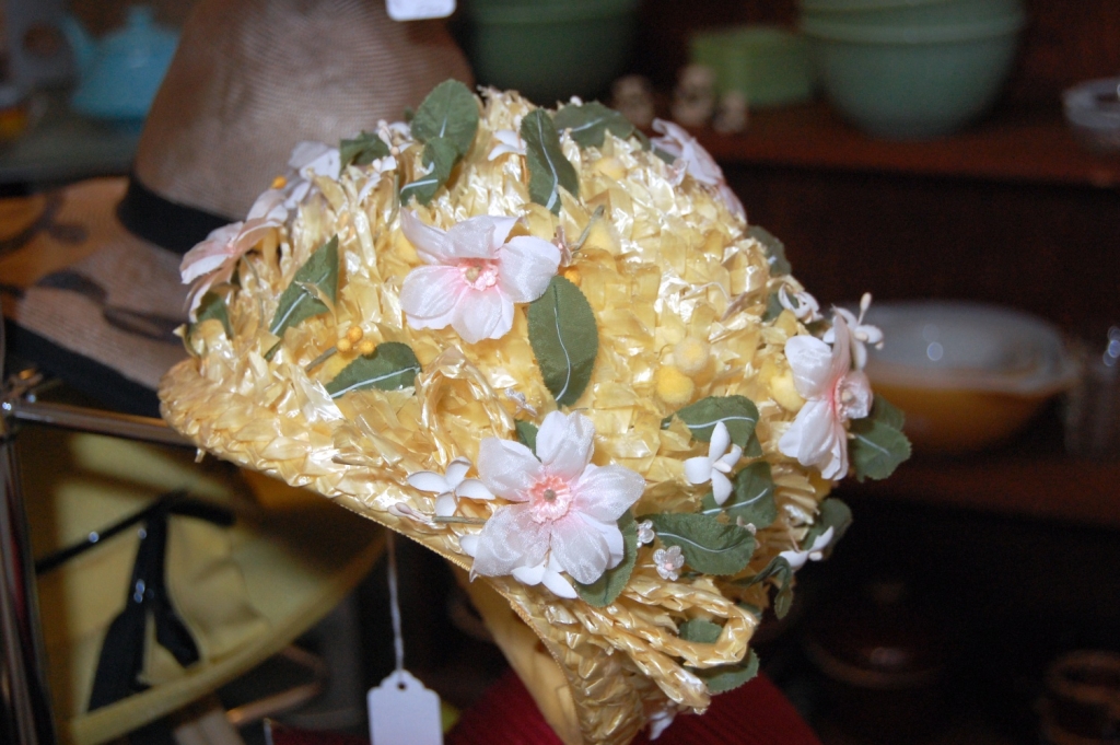 Vintage Floral Basket Hat