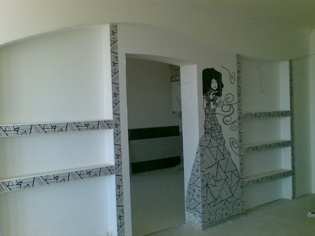 Gypsum Board TV and Wall Unit Design Works in Kampala Uganda