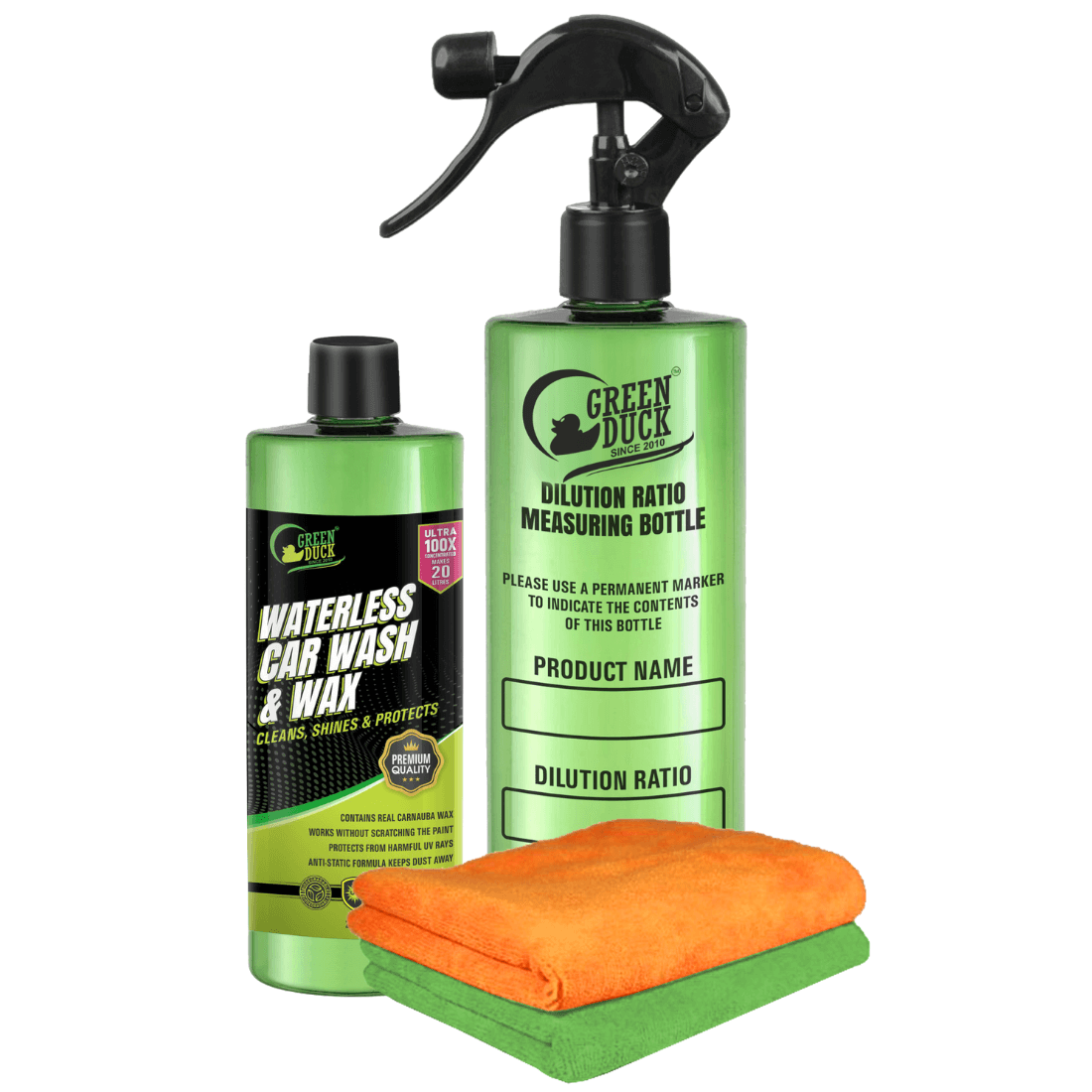 Waterless Car Wash & Wax Concentrate Kit (200ml makes 20 Ltrs)