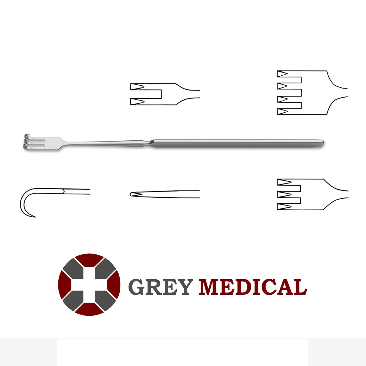 Buy Finger Rake (Tracheal) Retractor Online Grey Medical