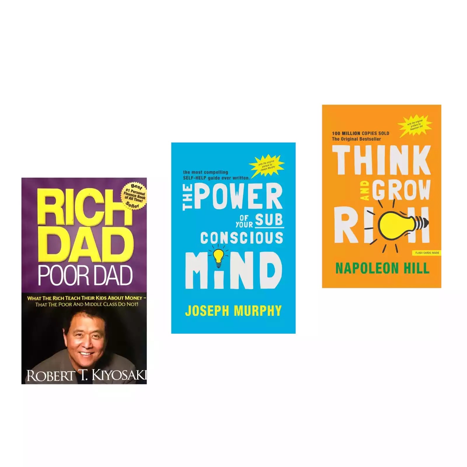 Combo Offer of 3 Best Seller Books Rich Dad Poor Dad / Think and Gro