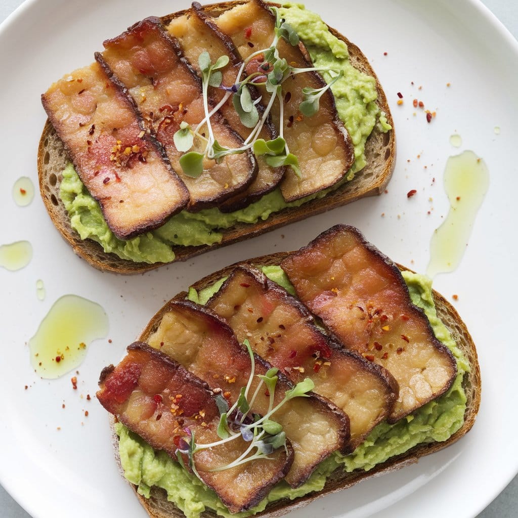 How to Make Tempeh Bacon and Avocado Toast (Vegan & High Protein