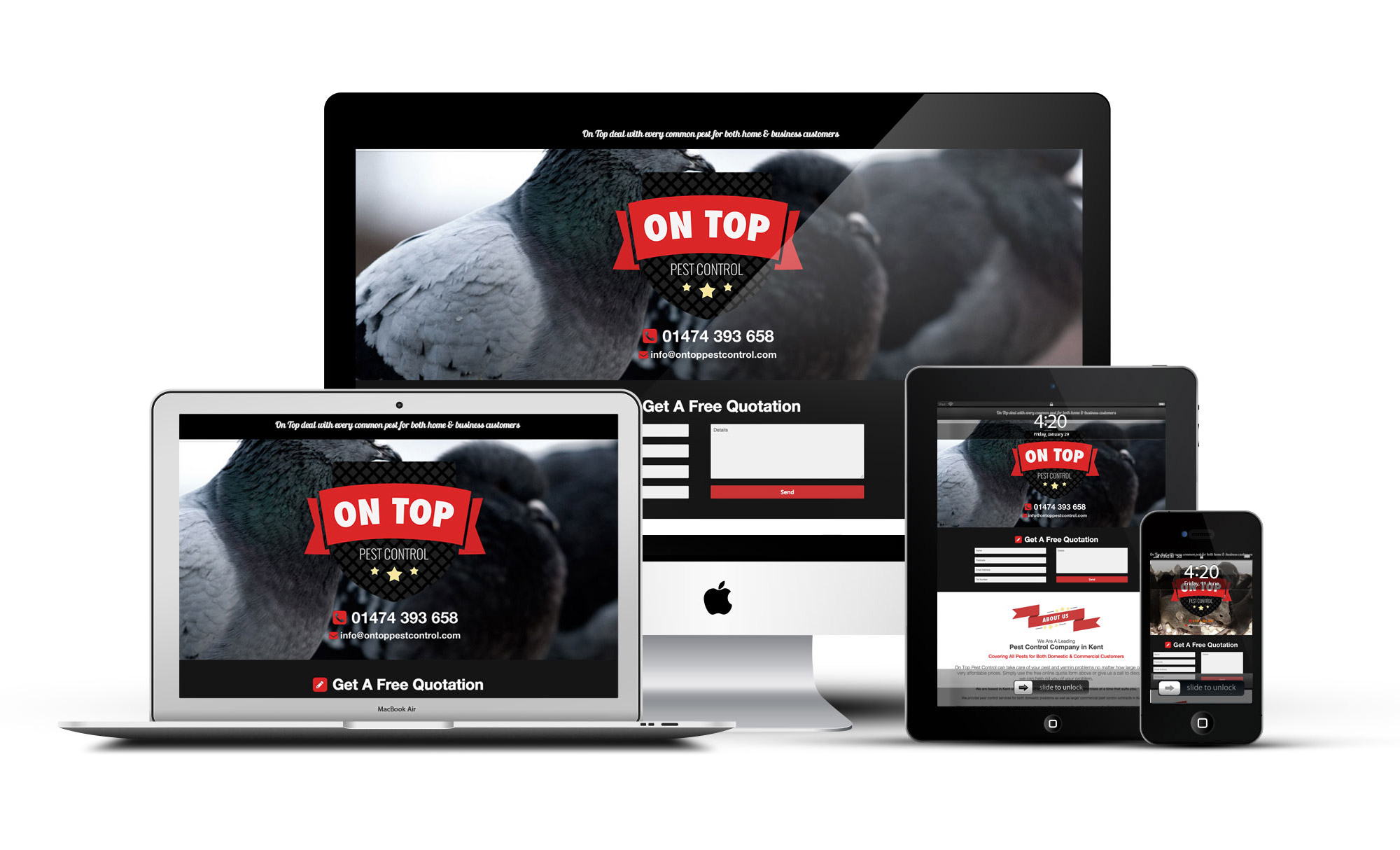 OnTop Pest Control Grey Fox Web Design
