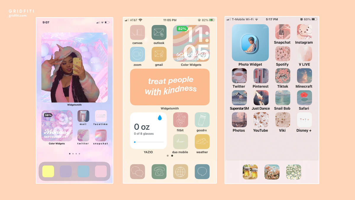 30+ Aesthetic iOS 14 Home Screen Theme Ideas Gridfiti