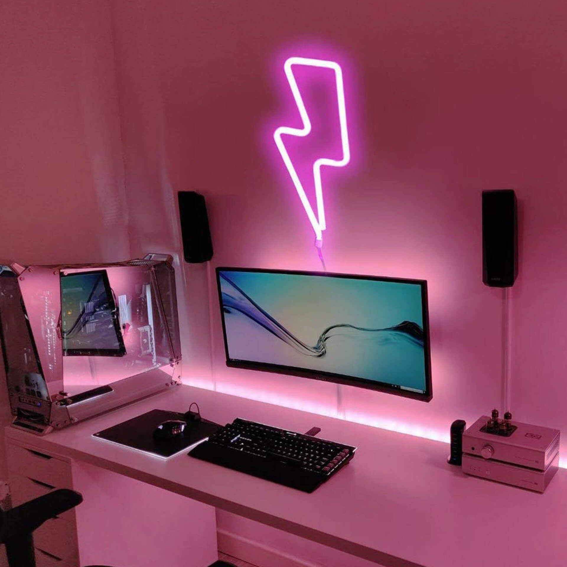 15+ Desk Backlight & LED Light Strip Ideas Gridfiti