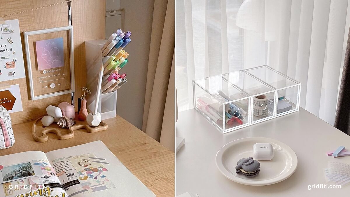 25+ Aesthetic & Cute Desk Accessories & Decor for Your Setup Gridfiti