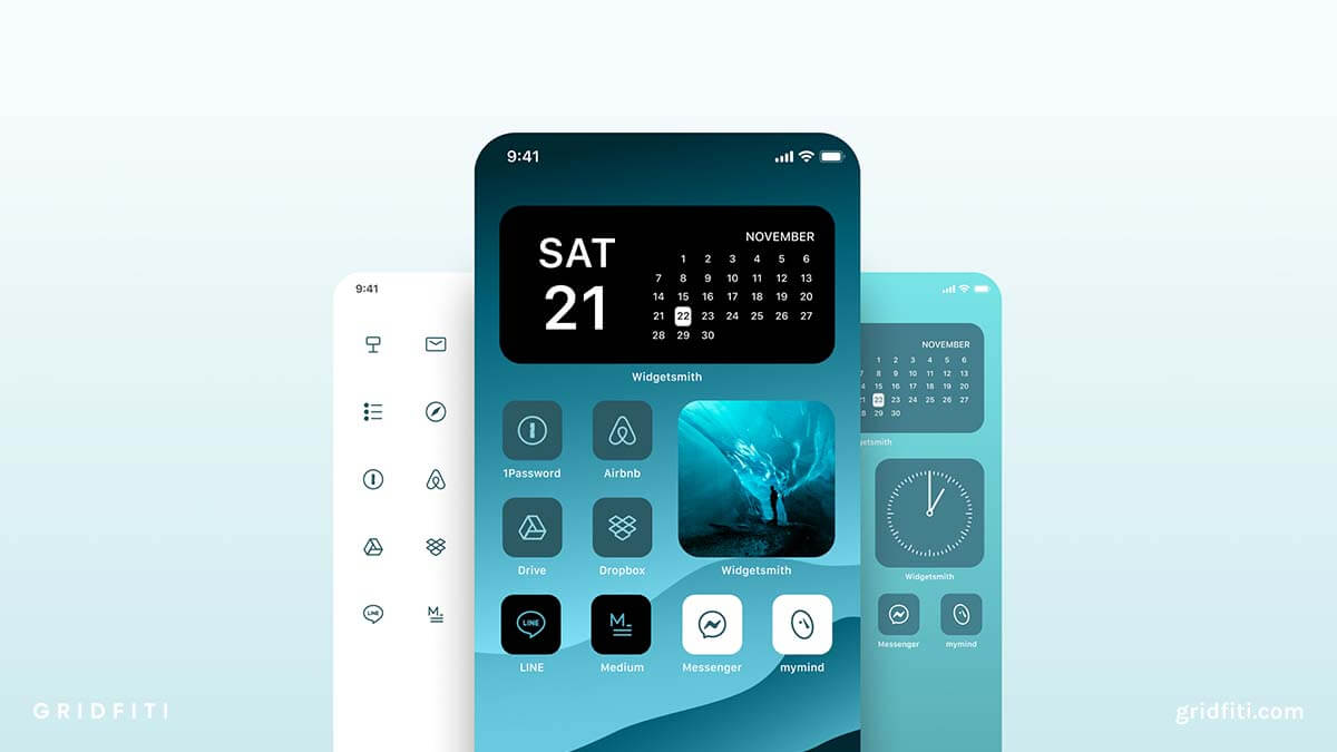 15+ Blue App Icon Packs for iOS 17 (iPhone & iPad) Gridfiti