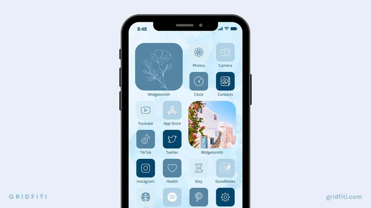 15+ Blue App Icon Packs for iOS 17 (iPhone & iPad) Gridfiti