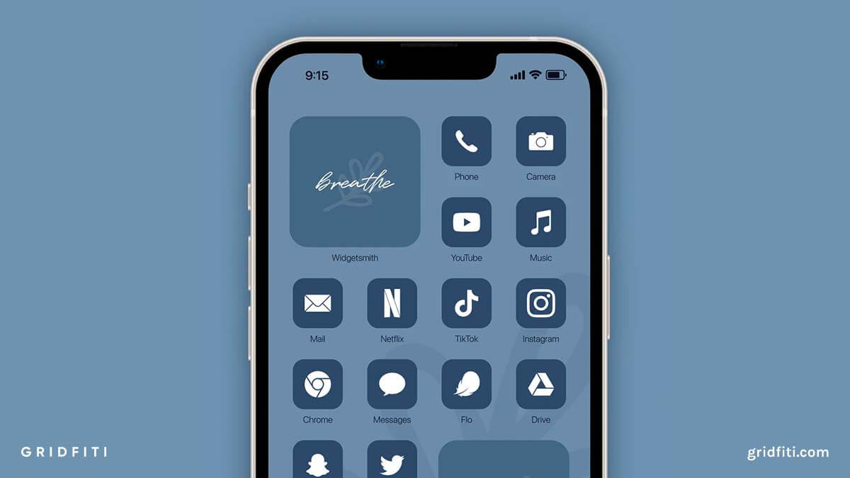 15+ Blue App Icon Packs for iOS 17 (iPhone & iPad) Gridfiti