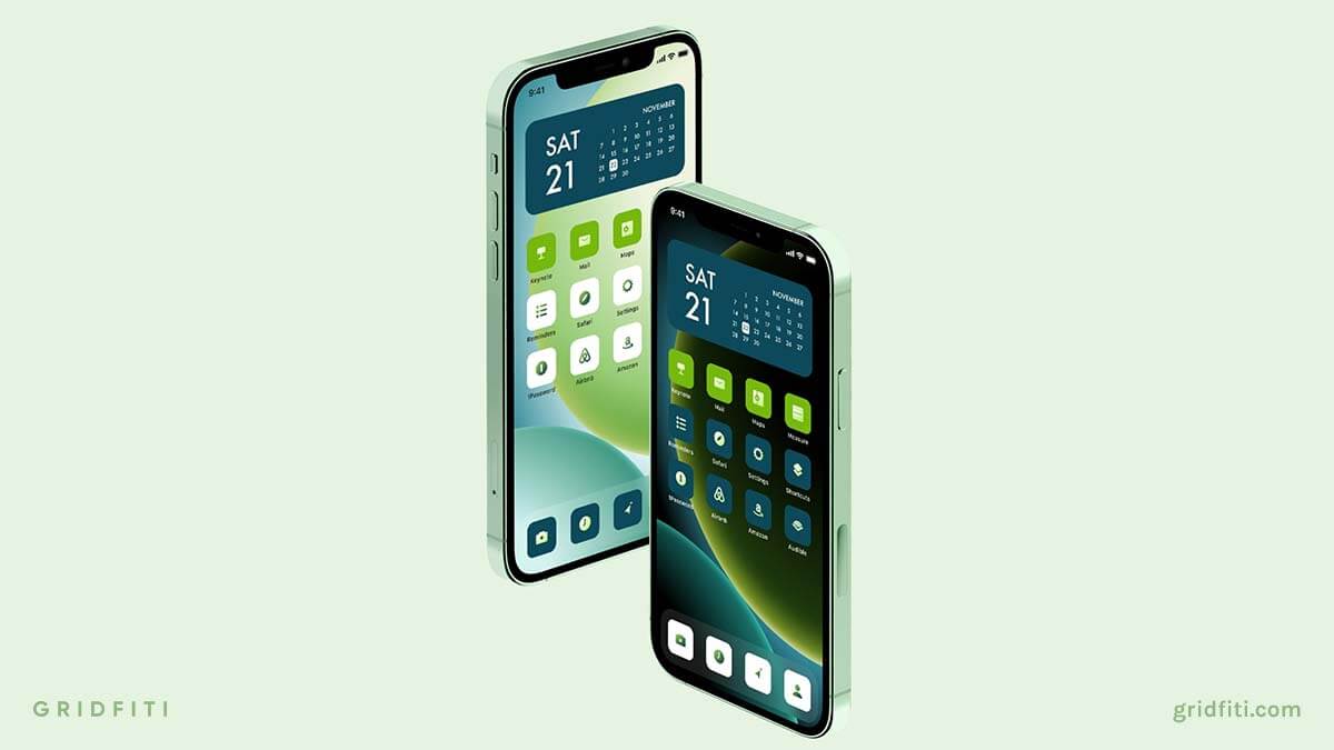 18 Green App Icon Packs for iOS 17 (iPhone & iPad) Gridfiti