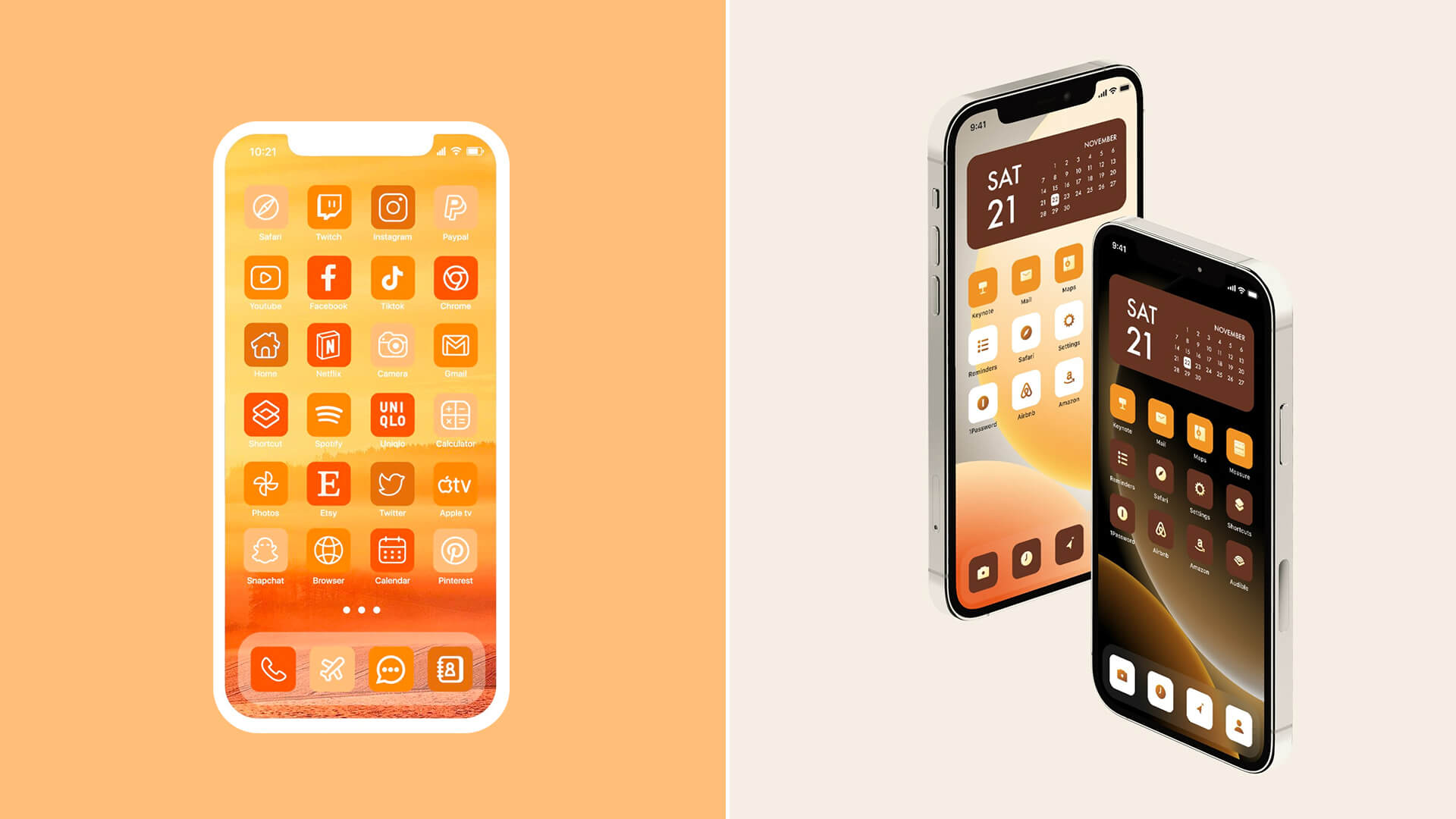 16 Orange App Icon Packs for iOS 17 (iPhone & iPad) Gridfiti