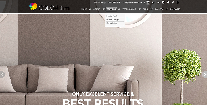 Painting Company Bootstrap Templates for House Painter & Co…