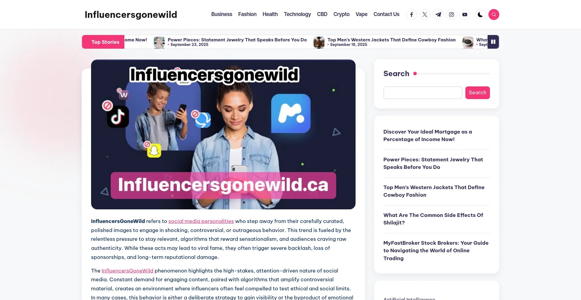 Influencersgonewild.ca Reviews Check Scam or Safe? Very Low Trust 11/100