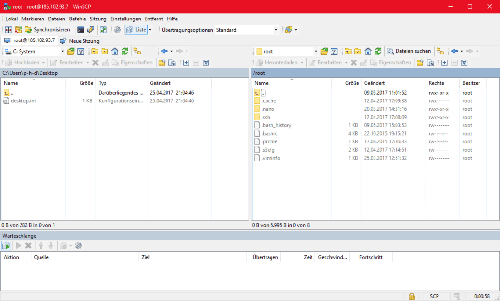 Secure transfer of files between Linux and Windows via SCP gridscale