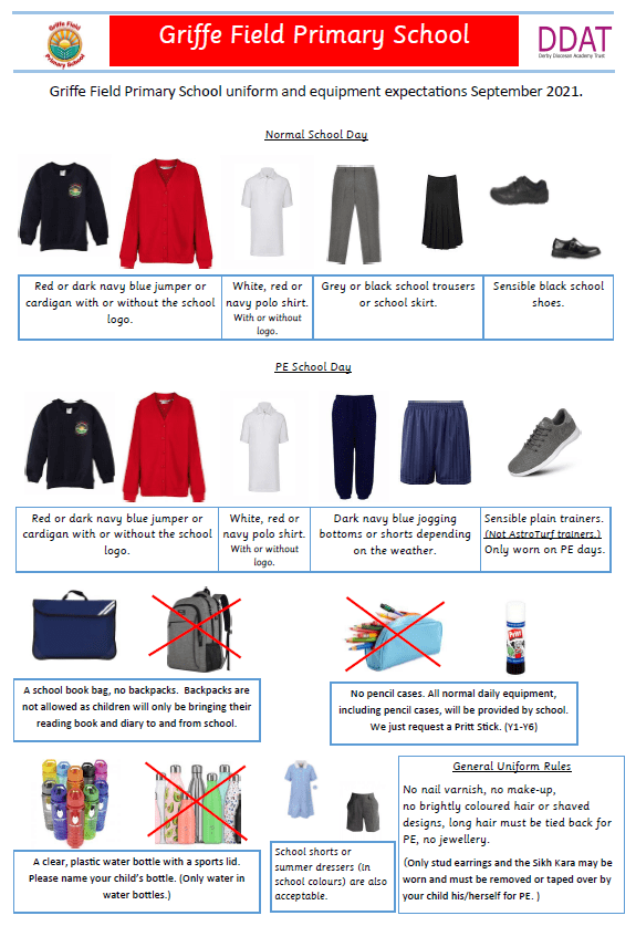 Griffe Field Primary School » Uniform
