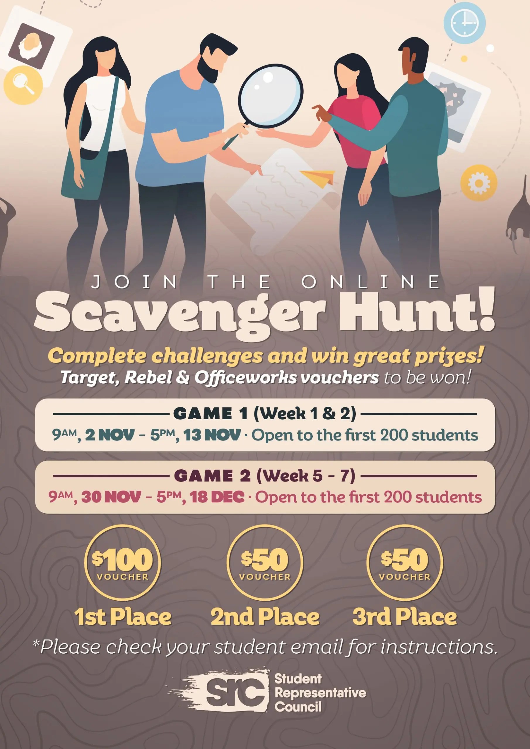 Scavenger Hunt Competition Griffith University Student Representative