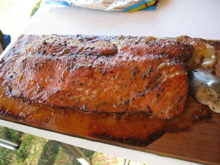 Cedar Plank Salmon GrillinFools
